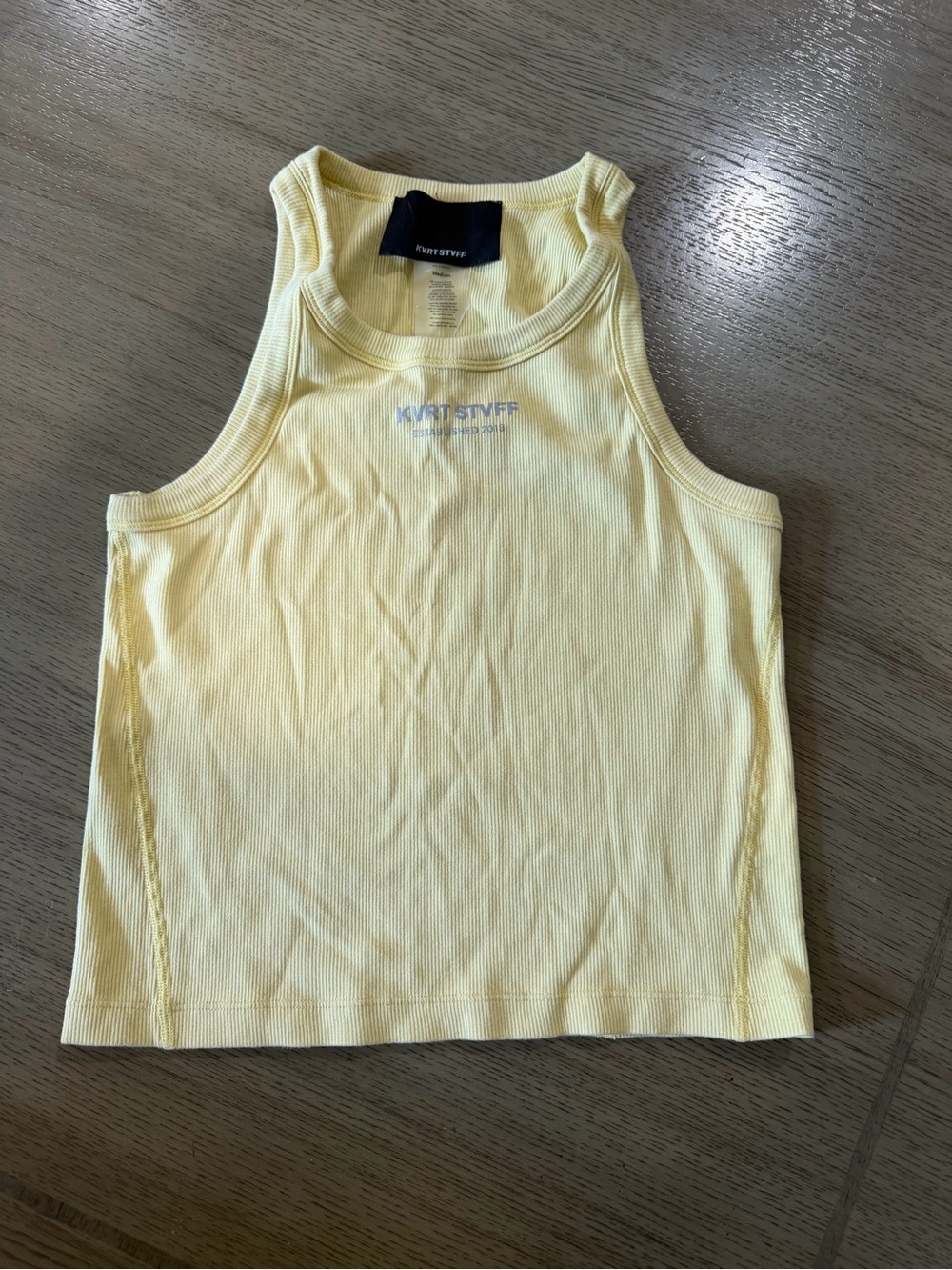 Kurt Stiff Yellow Ribbed Tank Top